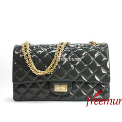 샤넬 빈티지 페이던트 라지 그레이 금장