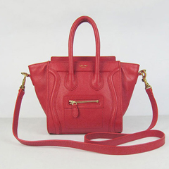 셀린느 러기지백 콤비 스몰 레드