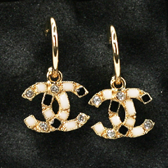 샤넬 쓰리컬러 링 귀걸이