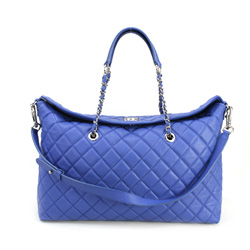 샤넬 12년 소프트캐비어 숄더백 블루