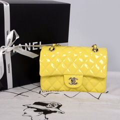 샤넬 클래식 페이던트 옐로우/은장