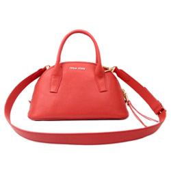 미우미우 볼링백 레드