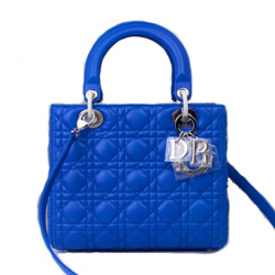 크리스찬디올 레이디디올백 스몰 램스킨 블루
