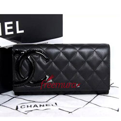 샤넬 램스킨 깜봉 장지갑