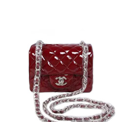 샤넬 1115 페이던트 미니 플랩백 16cm 버건디/은장