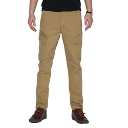 MSGM 15FW 사선 사이드포켓 밑단 벨크로 총알 베이지 카고팬츠