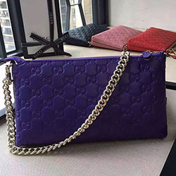 구찌 체인 크로스백 블루 G428449