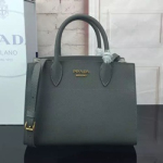 프라다 신상 1BA050 비블리오텍 백 투톤 그레이