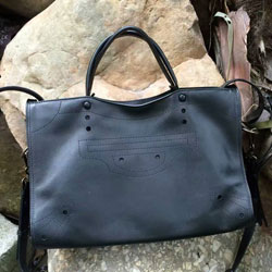 발렌시아가 모터백 이태리 쉽스킨 라지 