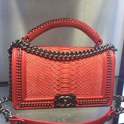 샤넬 17년 스네이크스킨 보이백