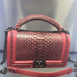 샤넬 17년 스네이크스킨 보이백