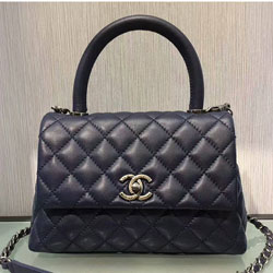 샤넬 17ss 클래식 코코핸들 23cm 네이비