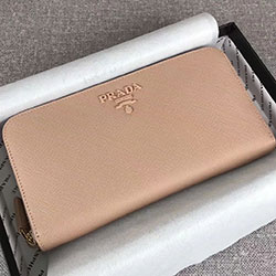 프라다 사피아노 가죽 레드 지퍼 지갑 1ML506-2