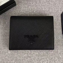 프라다 사피아노  로고 블랙 지갑  1MV204-4