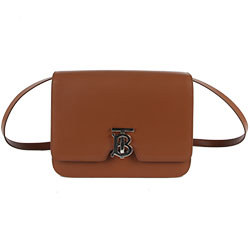 버버리 탠 송아지 가죽 미디엄 백 334172